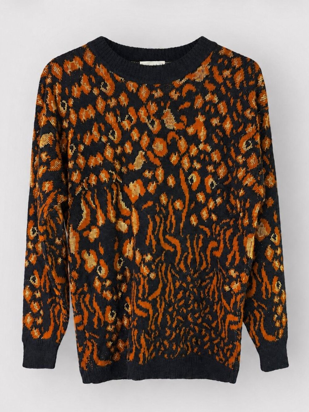 Vintage 1980's Carriage Court Women's Animal Print Sweater